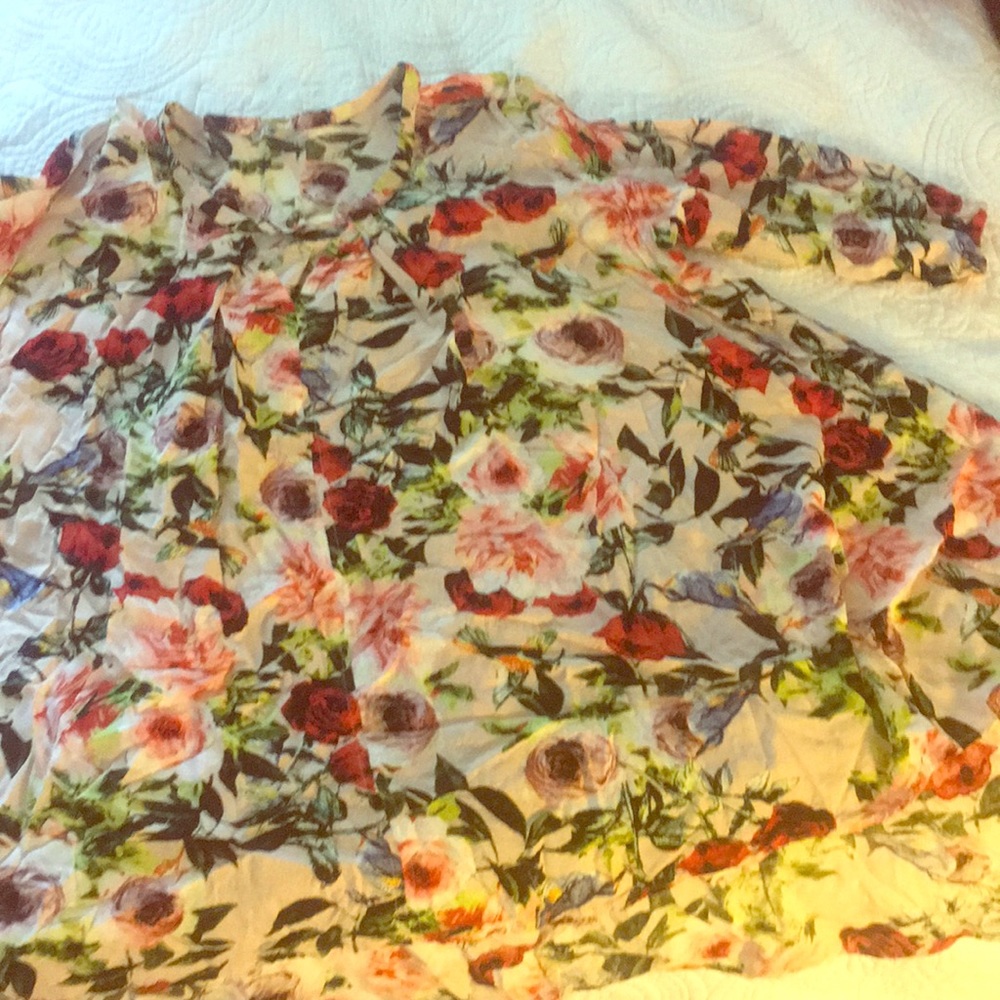 Floral Boho Tunic 3/4 sleeves